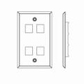 Leviton Number of Gangs: 1 302 Stainless Steel, Brushed Finish, Silver 43080-1S4